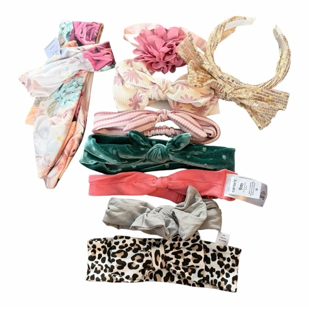 Infant Toddler Headwrap Bow Headband Lot Boutique Mixed Prints A20